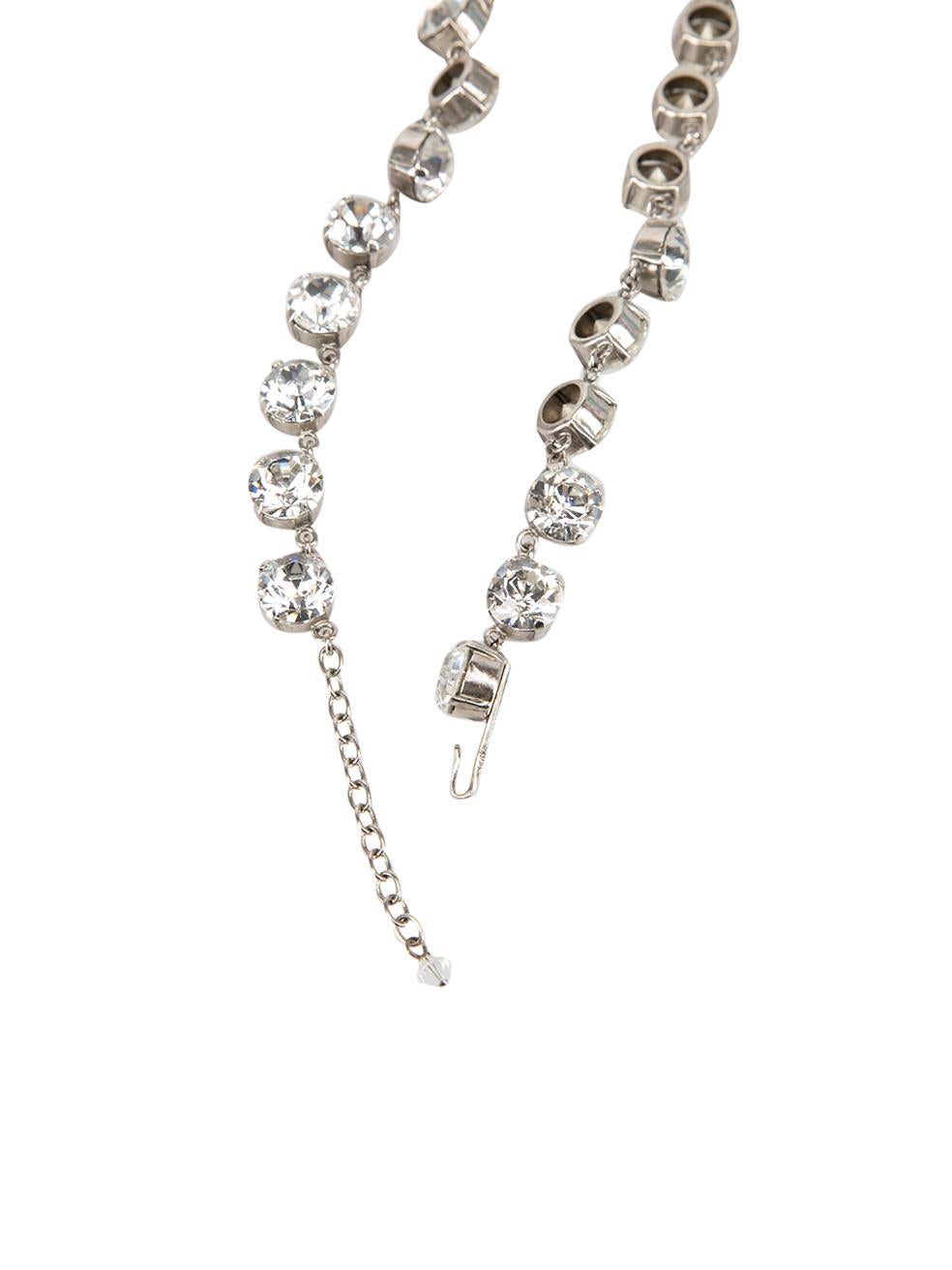 Balenciaga Women's Silver-Tone Crystal Collar Necklace 1