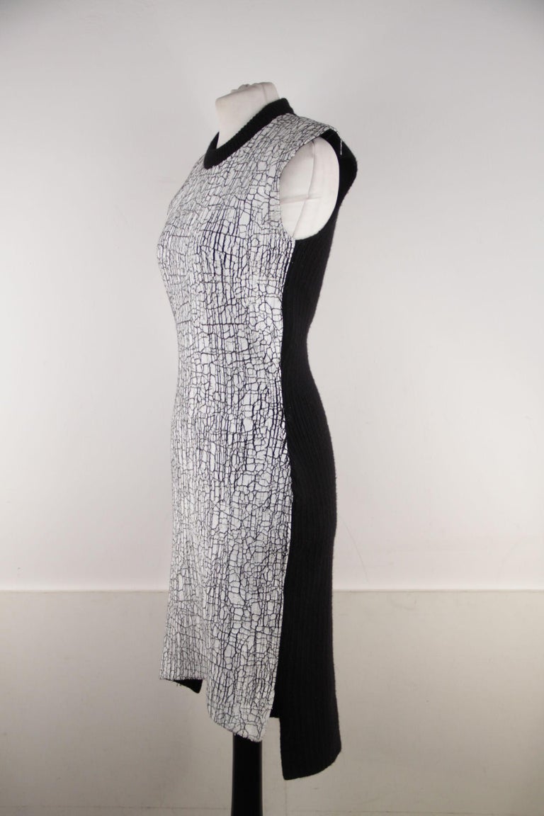 Balenciaga Wool Blend Crackled White Paint Knit Dress Size 38 For Sale at  1stDibs | balenciaga painted dress, balenciaga knit dress