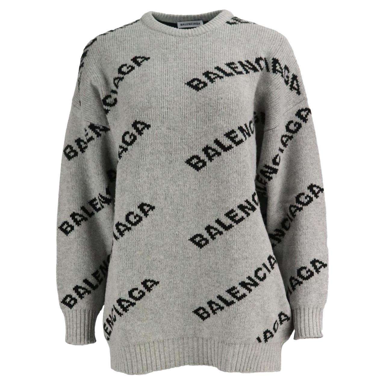 Rusia ético petrolero Balenciaga Wool Blend Jacquard Sweater Medium For Sale at 1stDibs |  balenciaga sweater dress, balenciaga grey sweater, balenciaga sweatshirt