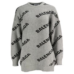 Balenciaga Wool Blend Jacquard Sweater Medium