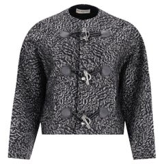 Balenciaga Wool & Silk Blend Astrakhan-Jacquard Jacket