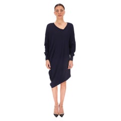 Balenciaga Wool, Silk & Cashmere Blend Asymmetric Dress