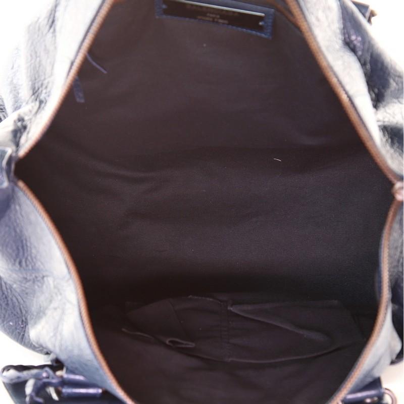 Black Balenciaga Work Classic Studs Bag Leather