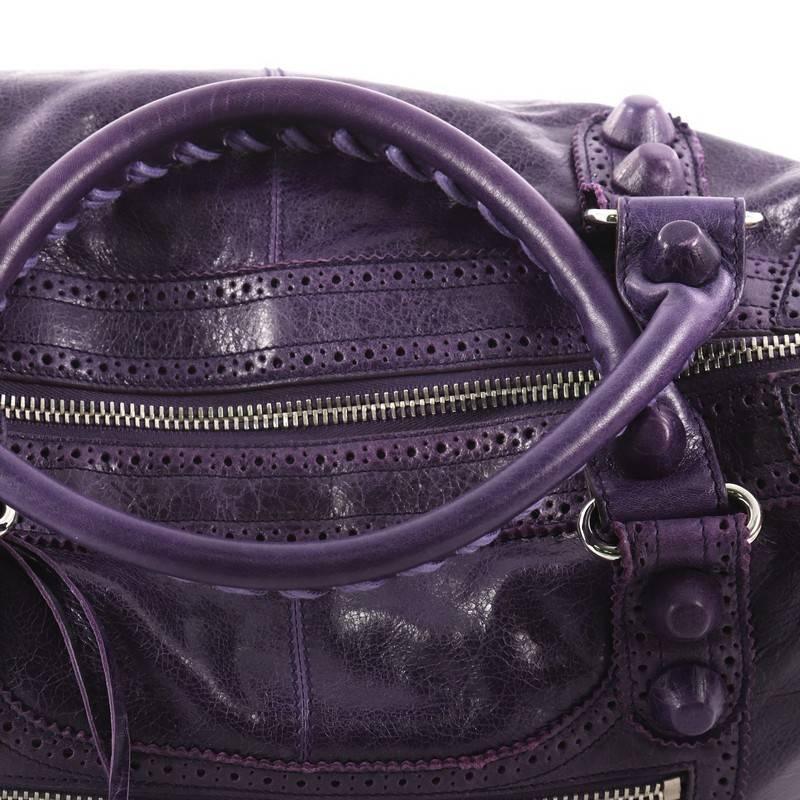 Balenciaga Work Covered Giant Brogues Handbag Leather 3