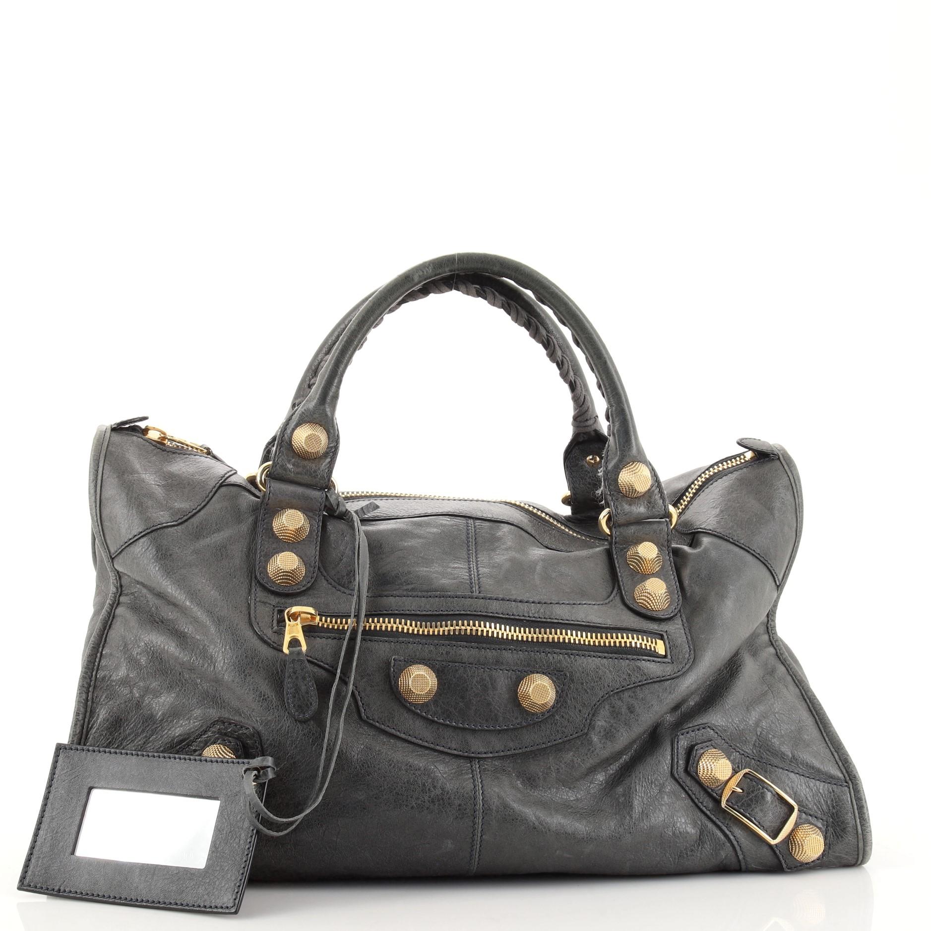 Balenciaga Work Giant Studs Bag Leather at 1stDibs | balenciaga work bag,  balenciaga 173082, balenciaga bag with mirror