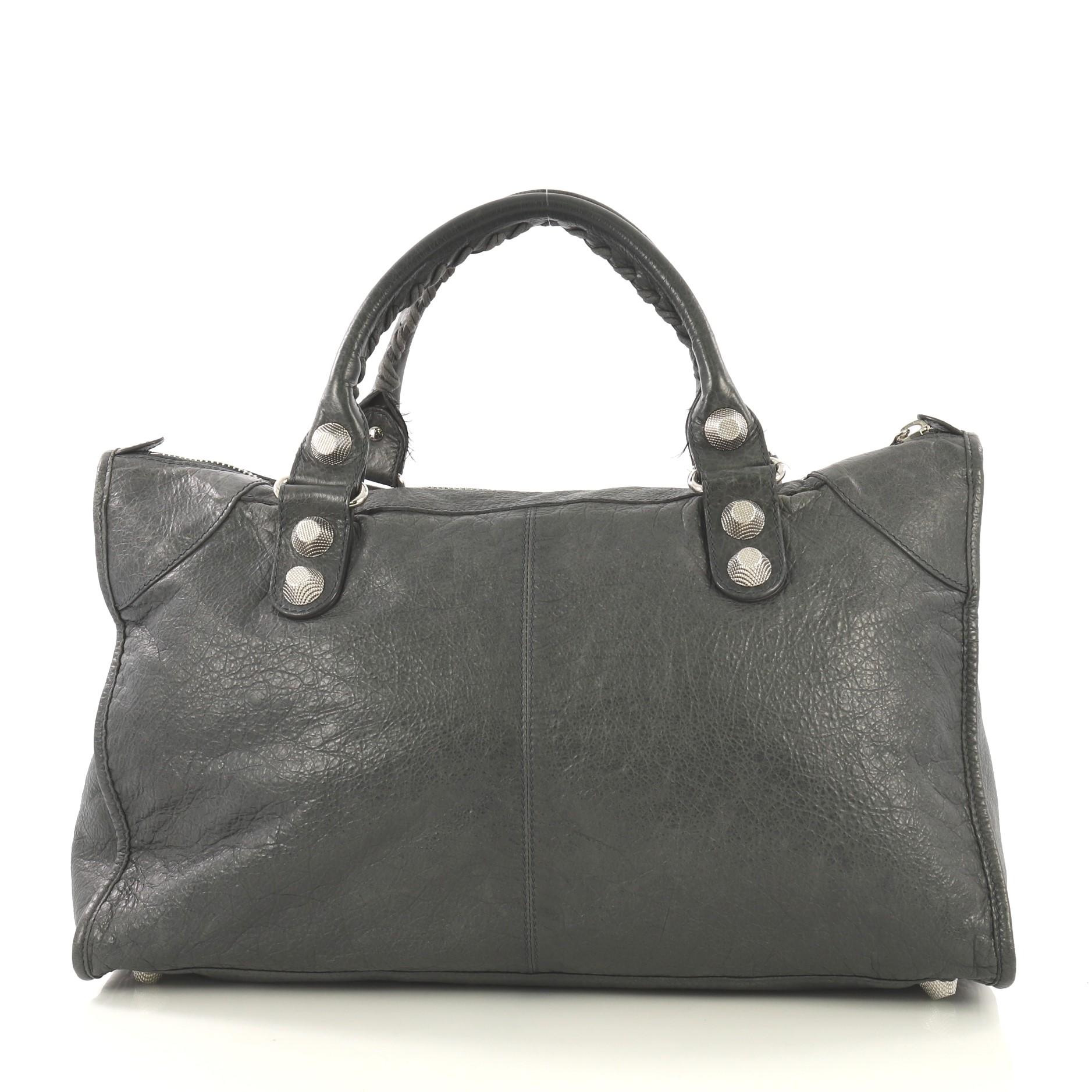 Balenciaga Work Giant Studs Bag Leather In Fair Condition In NY, NY
