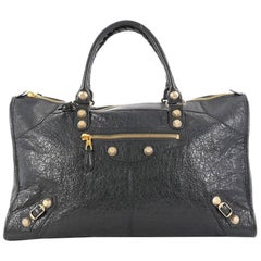 Balenciaga Work Giant Studs Handbag Leather