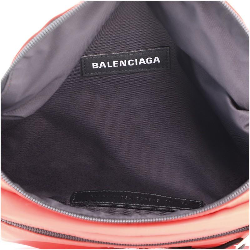 Red Balenciaga World Food Programme Waist Bag Embroidered Nylon