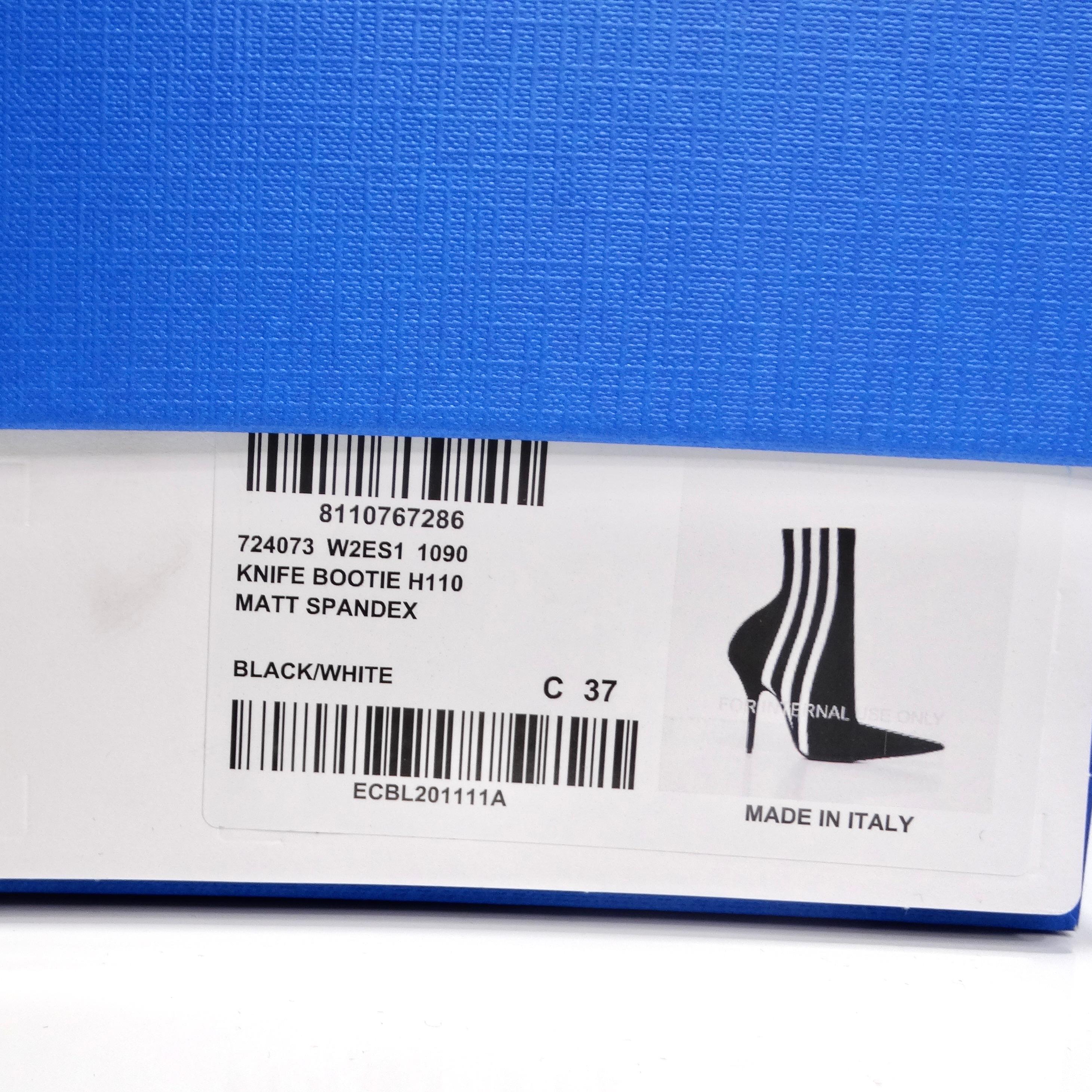 Balenciaga X Adidas Knife 110 - Bottines en maille d' spandex en vente 4