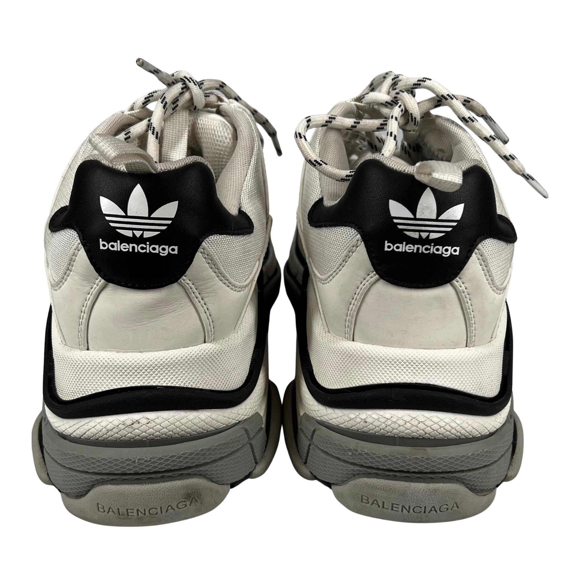 Gray Balenciaga X Adidas Triple S White Sneaker (Eu 44 US 11)