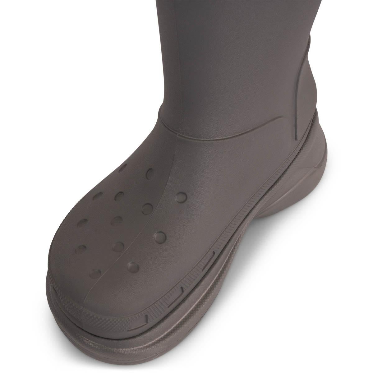 BALENCIAGA x CROCS 2.0 grey 2022 GRAFITE RUBBER RAIN Boots Shoes 37 3