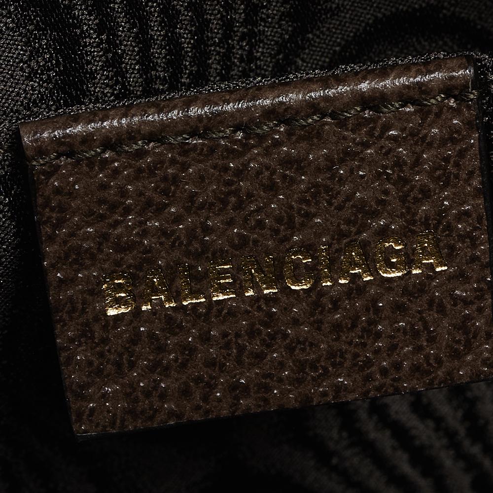 Balenciaga x Gucci Brown/Beige Coated Canvas The Hacker Project Boston Bag In New Condition In Dubai, Al Qouz 2