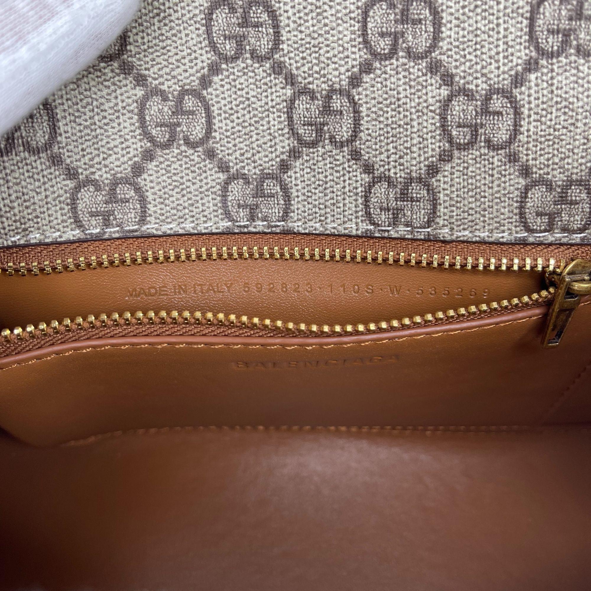 Gray Balenciaga X Gucci GG Hourglass Hacker Handbag Small