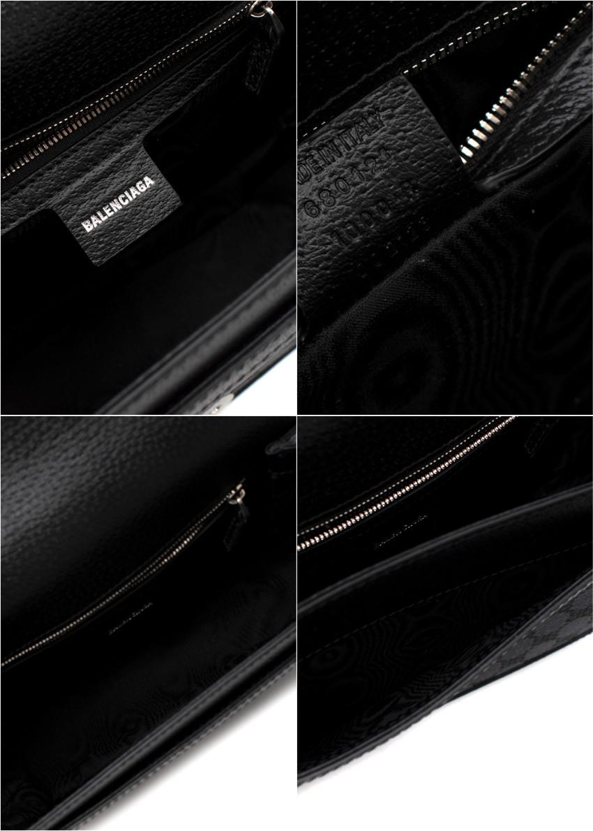 Balenciaga x Gucci Hacker Medium Black Jacquard Shoulder Bag For Sale 6