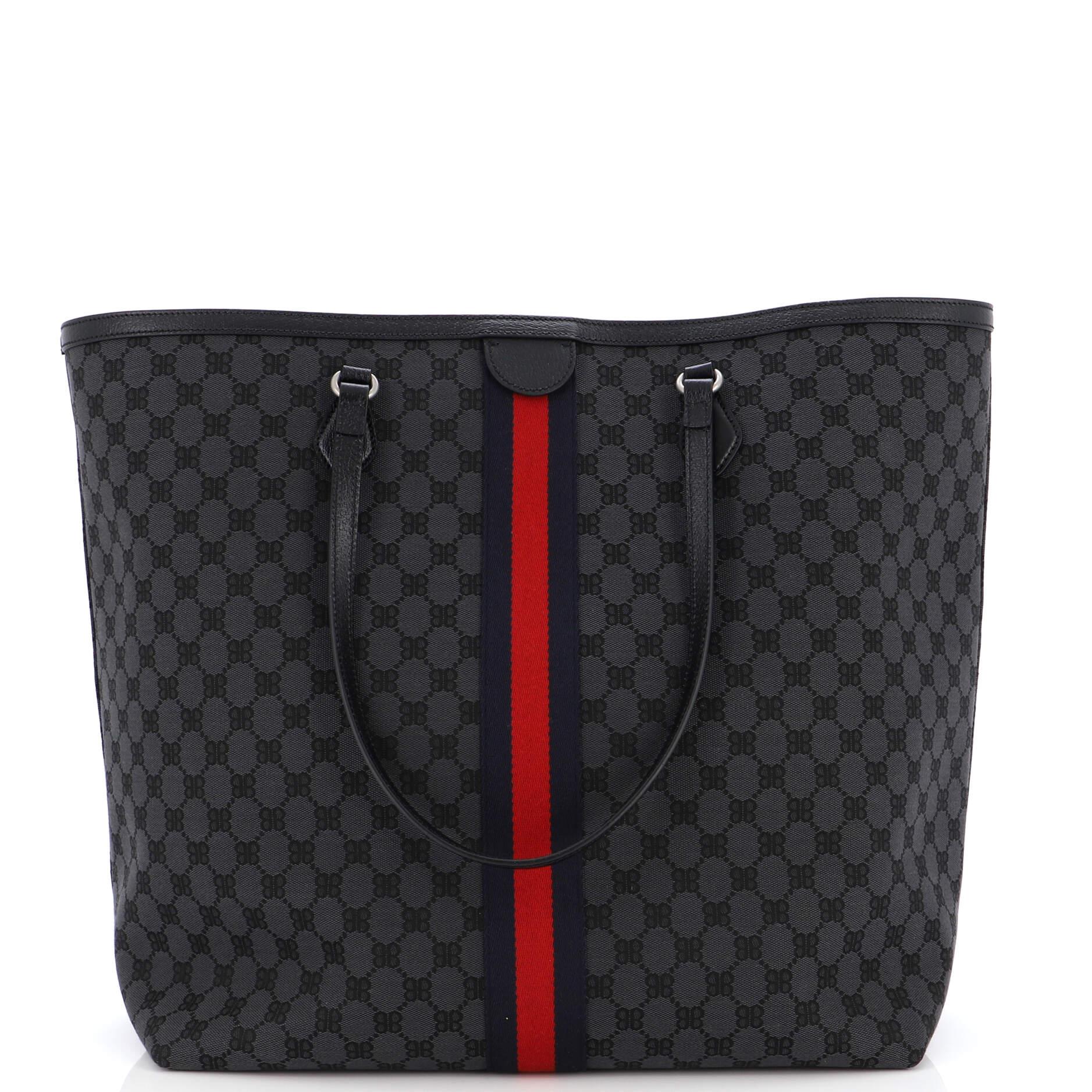 Balenciaga x Gucci The Hacker Project Tote Graffiti BB Canvas Large In Good Condition In NY, NY
