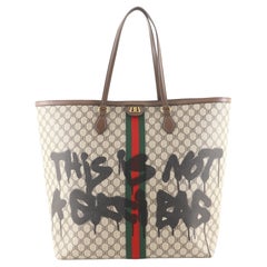 Balenciaga x Gucci The Hacker Project Tote Graffiti BB aus beschichtetem Segeltuch Larg