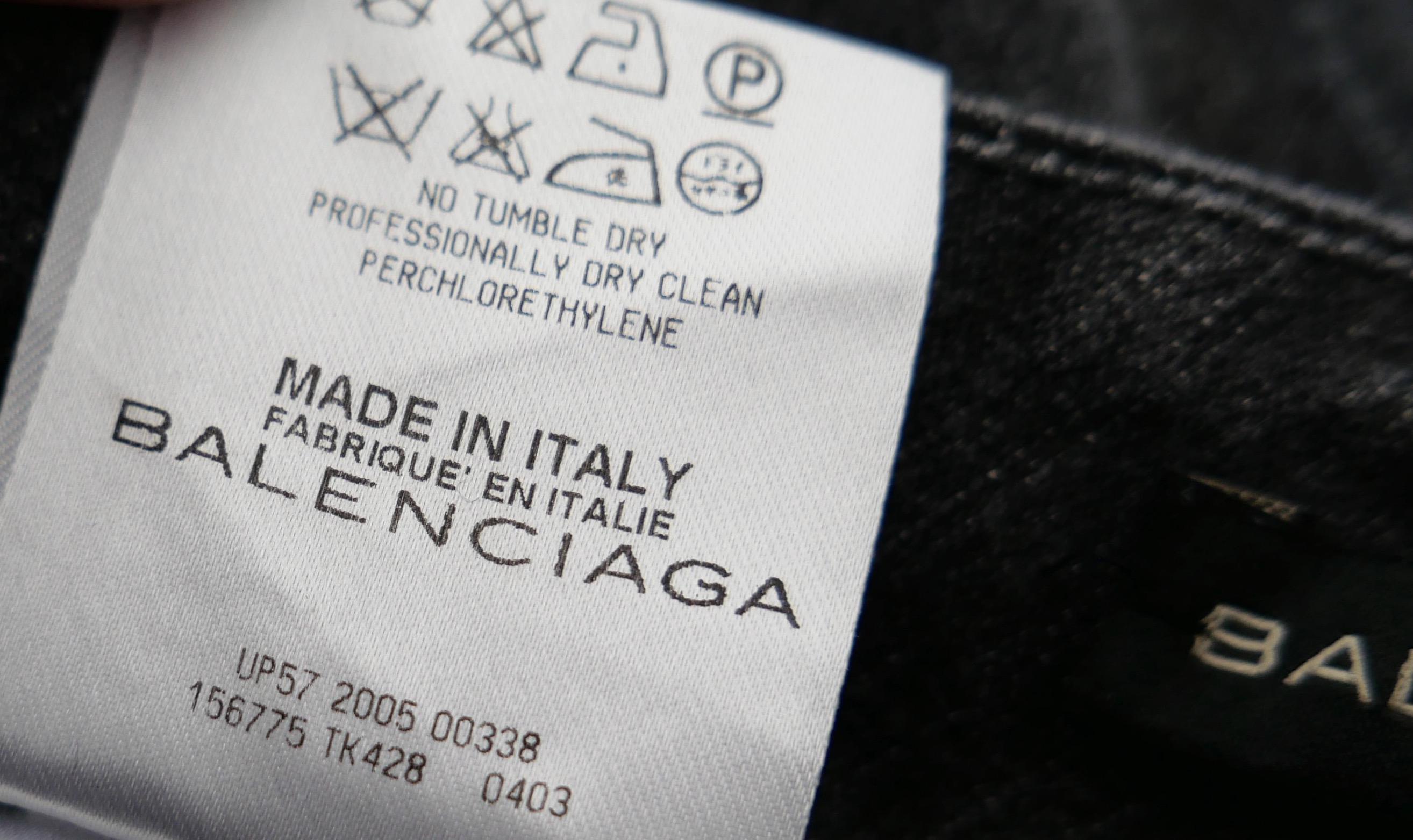 Balenciaga x Nicolas Ghesquiere 2005 Grey Slim Jeans For Sale 1