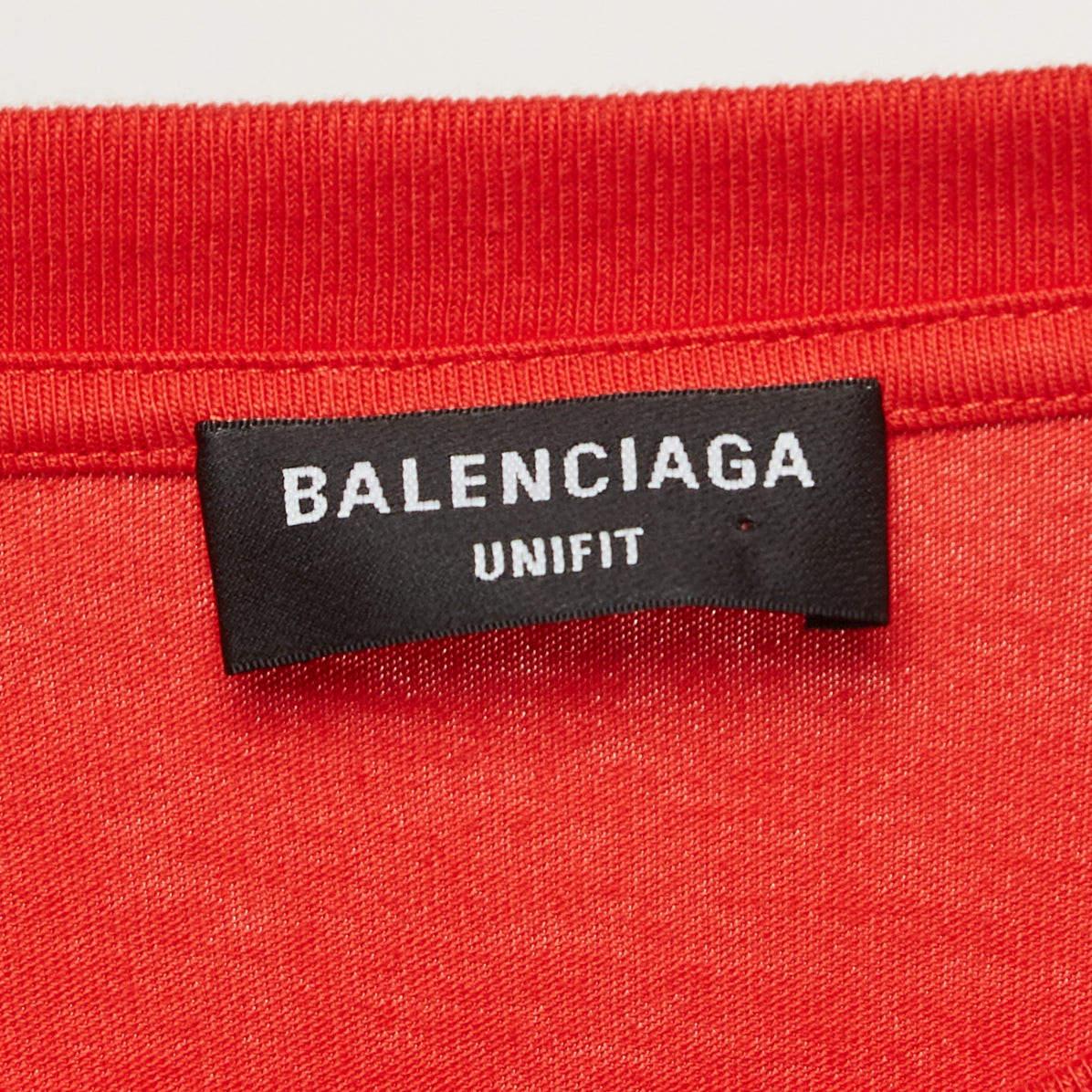 Men's Balenciaga X PS5 Red Printed Cotton Boxy T-shirt L