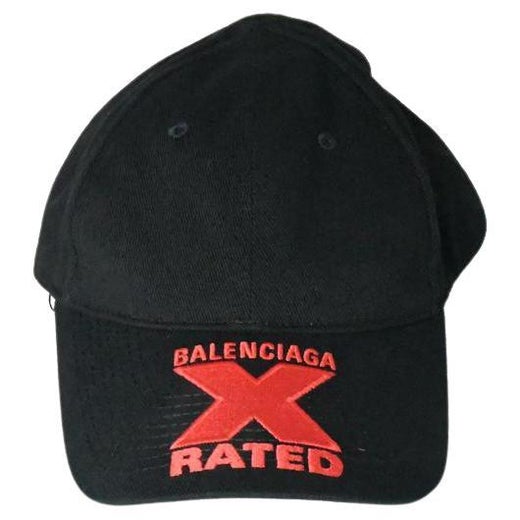 Balenciaga X Rated Hat Black For Sale at 1stDibs | balenciaga x rated cap,  x-rated black, black x-rated
