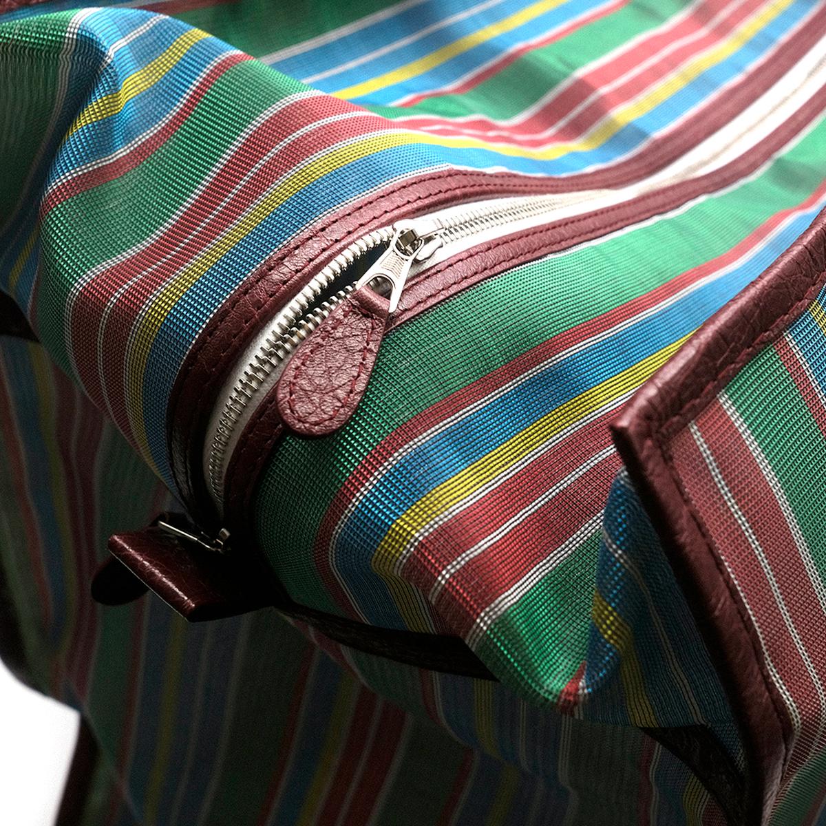 Balenciaga XL Mesh Striped Bazar Shopper Bag 2