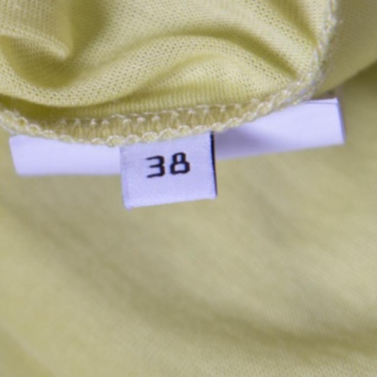 Camiseta estampada con recorte floral amarillo y verde Balenciaga M en venta 1