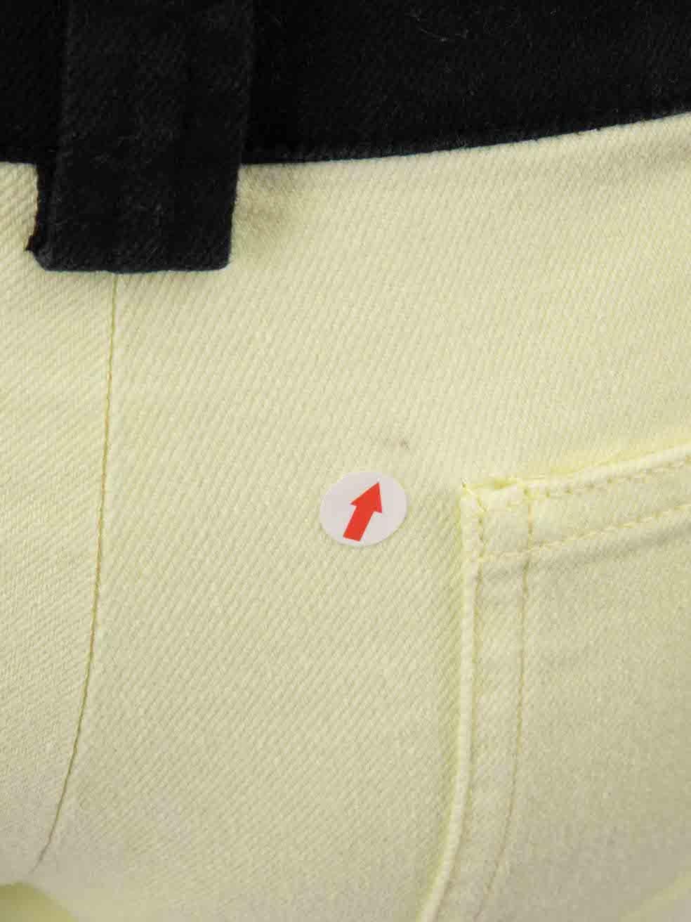 Balenciaga Jean skinny jaune à ceinture contrastée taille M en vente 2