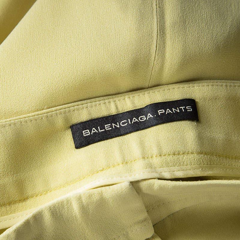 Women's Balenciaga Yellow High Waist Tapered Pants S For Sale