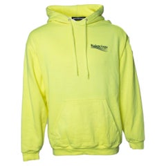 Balenciaga, yellow hoodie with logo