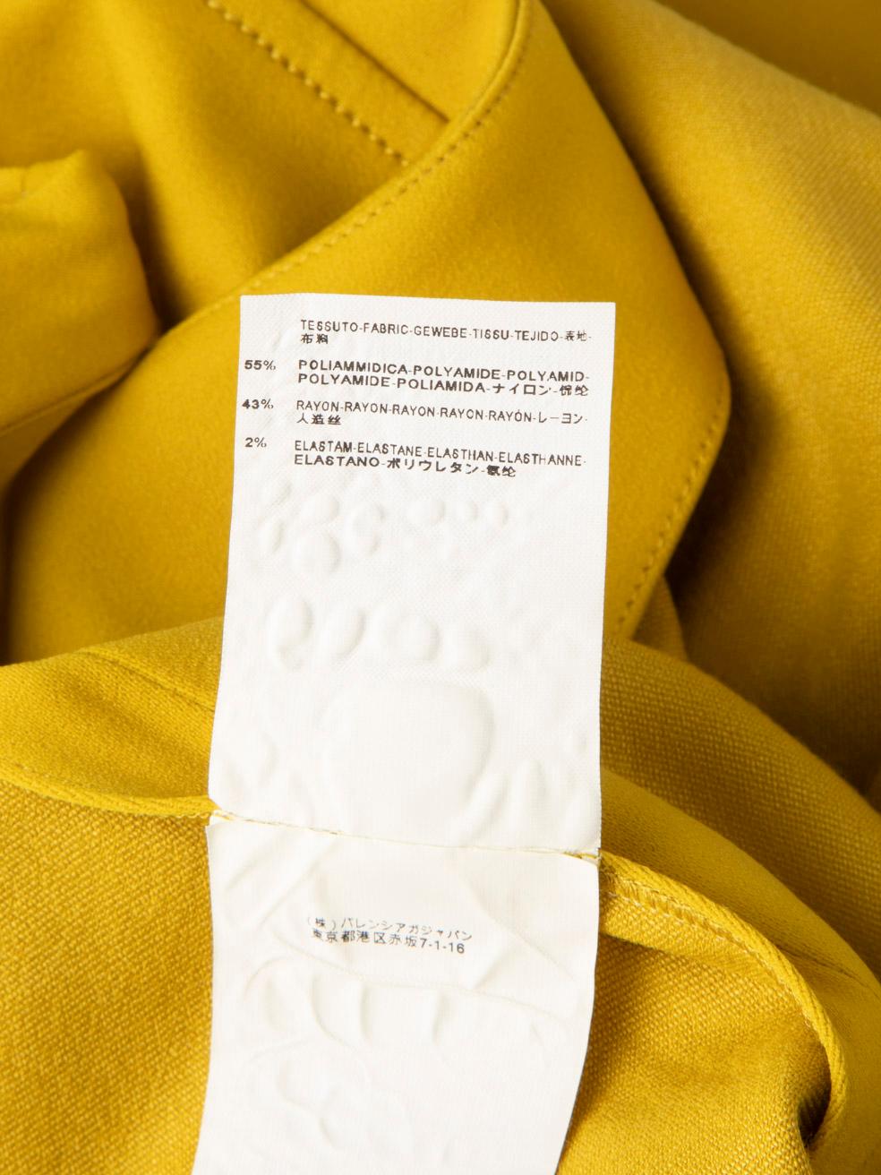 Balenciaga Yellow Knee Length Bodycon Dress Size S 4