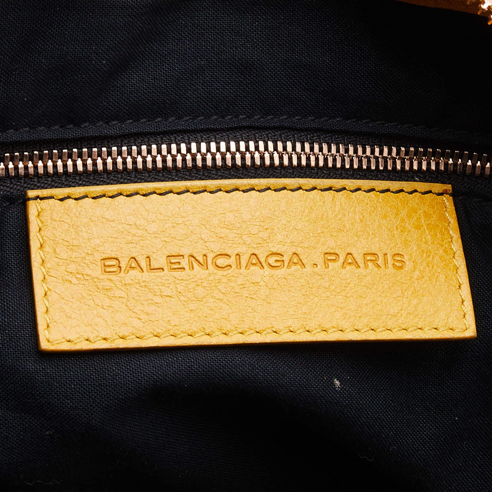 Balenciaga Yellow Leather Giant 21 Gold Hardware Work Tote 2