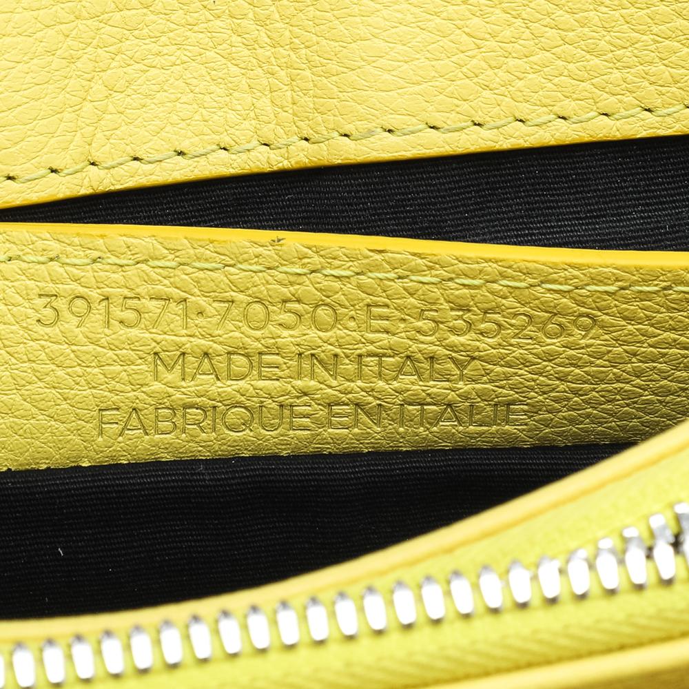 Balenciaga Yellow Leather Mini Le Dix Cartable Top Handle Bag 4