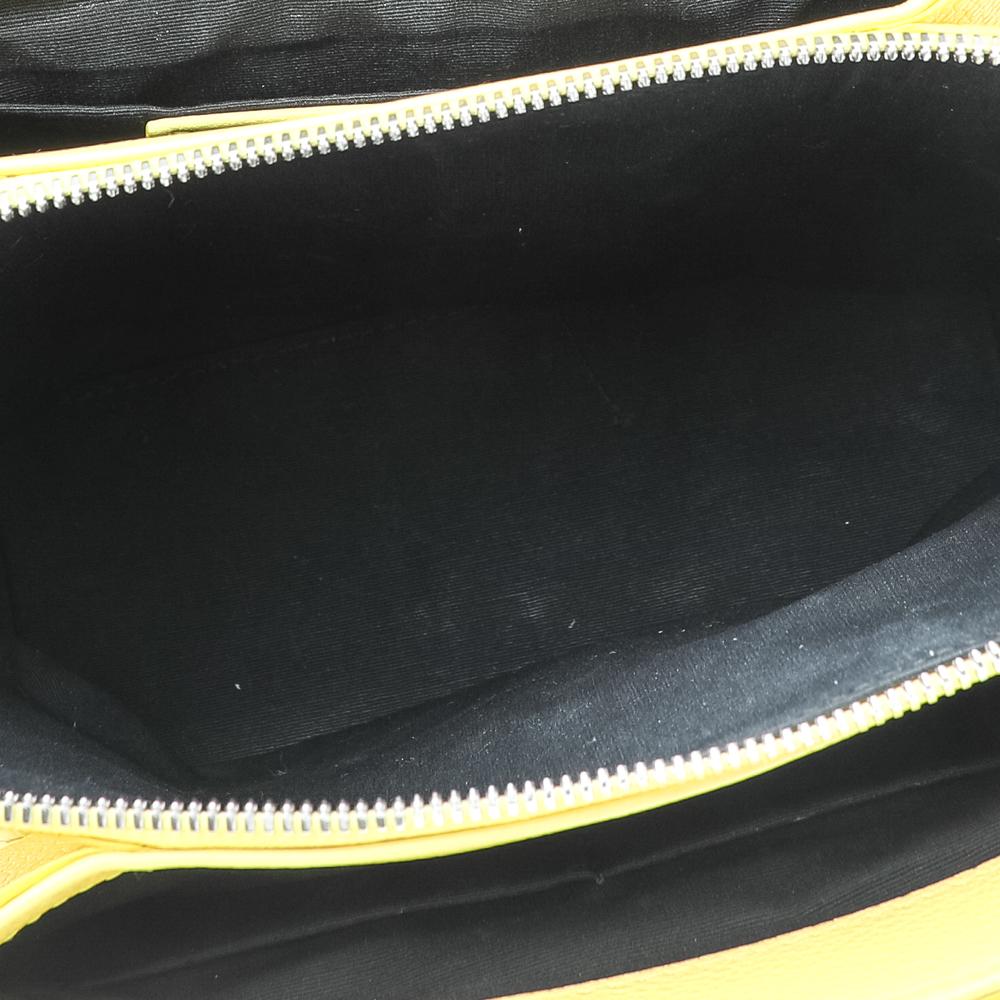 Balenciaga Yellow Leather Mini Le Dix Cartable Top Handle Bag 5