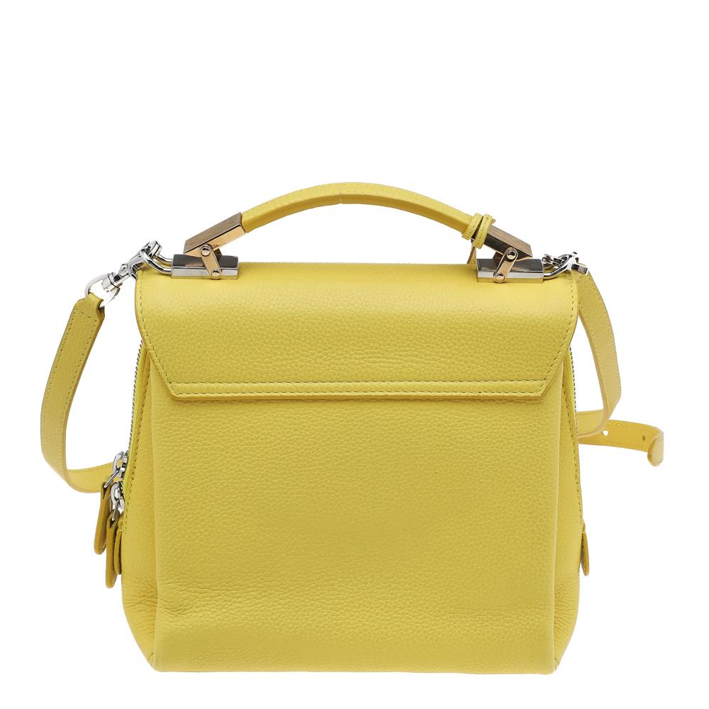 This Balenciaga design exudes luxury and beauty! It comes crafted from leather and added with a front flap and a top handle. The yellow hue gives the exterior a fresh look and the long strap allows shoulder as well as crossbody wear.

Includes: