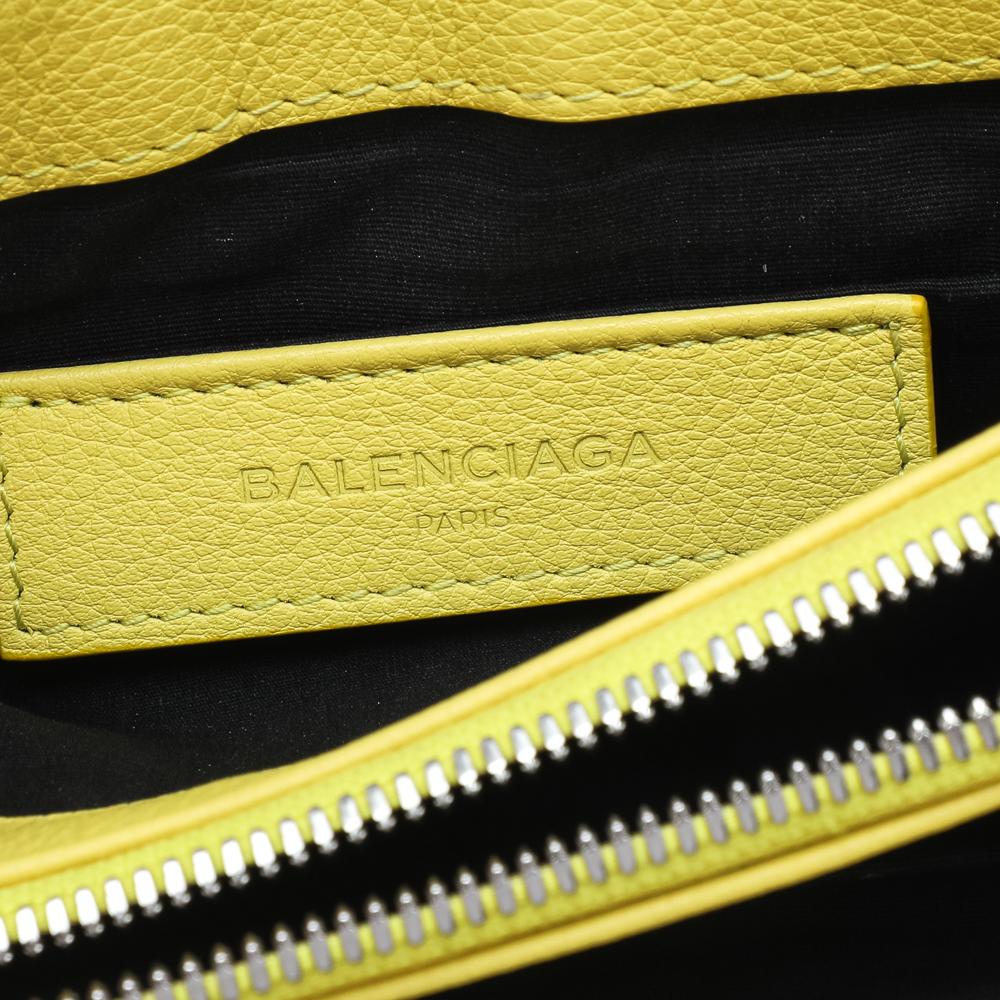 Balenciaga Yellow Leather Mini Le Dix Cartable Top Handle Bag 3