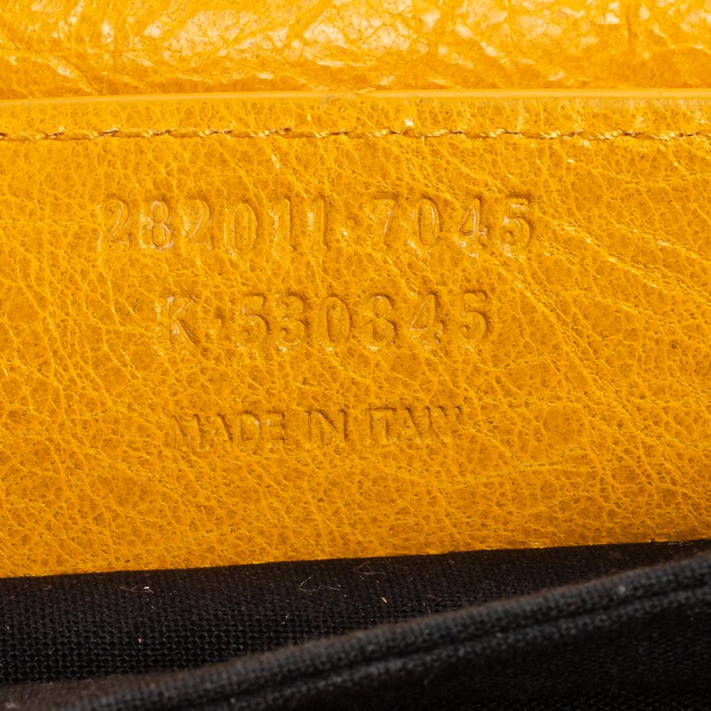 Balenciaga Yellow Leather RH Envelope Clutch 1