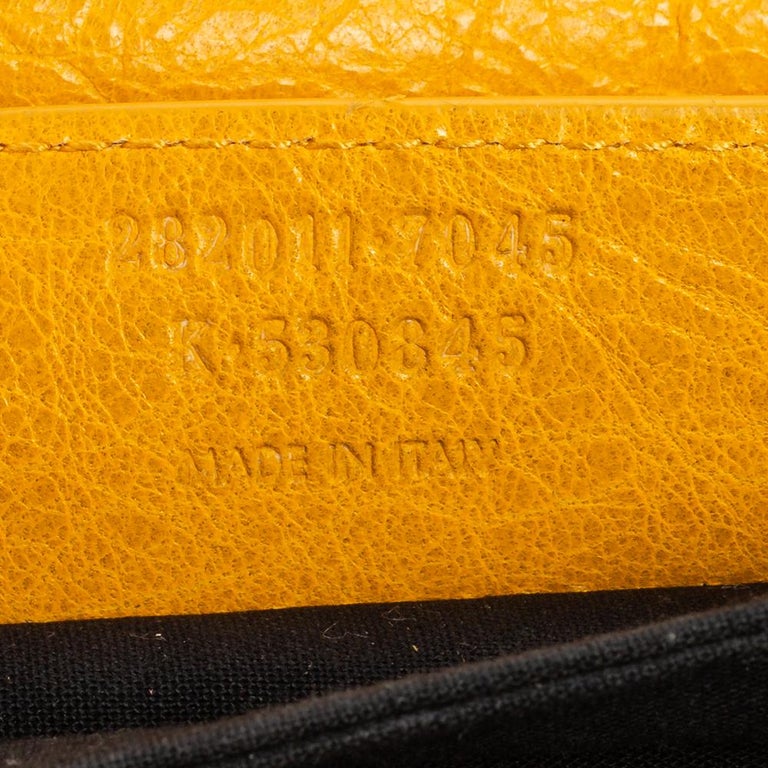 Balenciaga Yellow Leather RH Envelope Clutch at 1stDibs