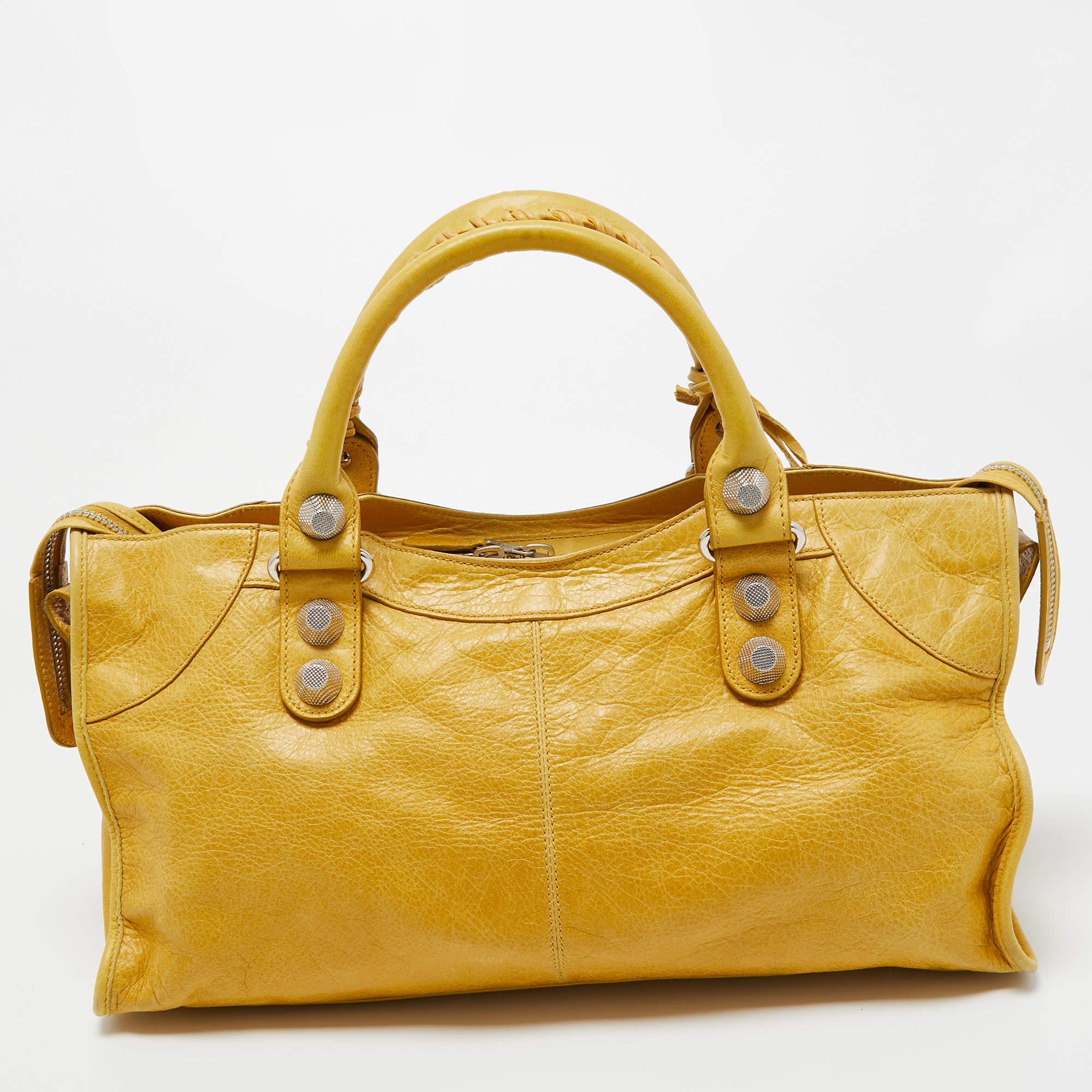 Women's Balenciaga Yellow Leather SGH Part Time Tote