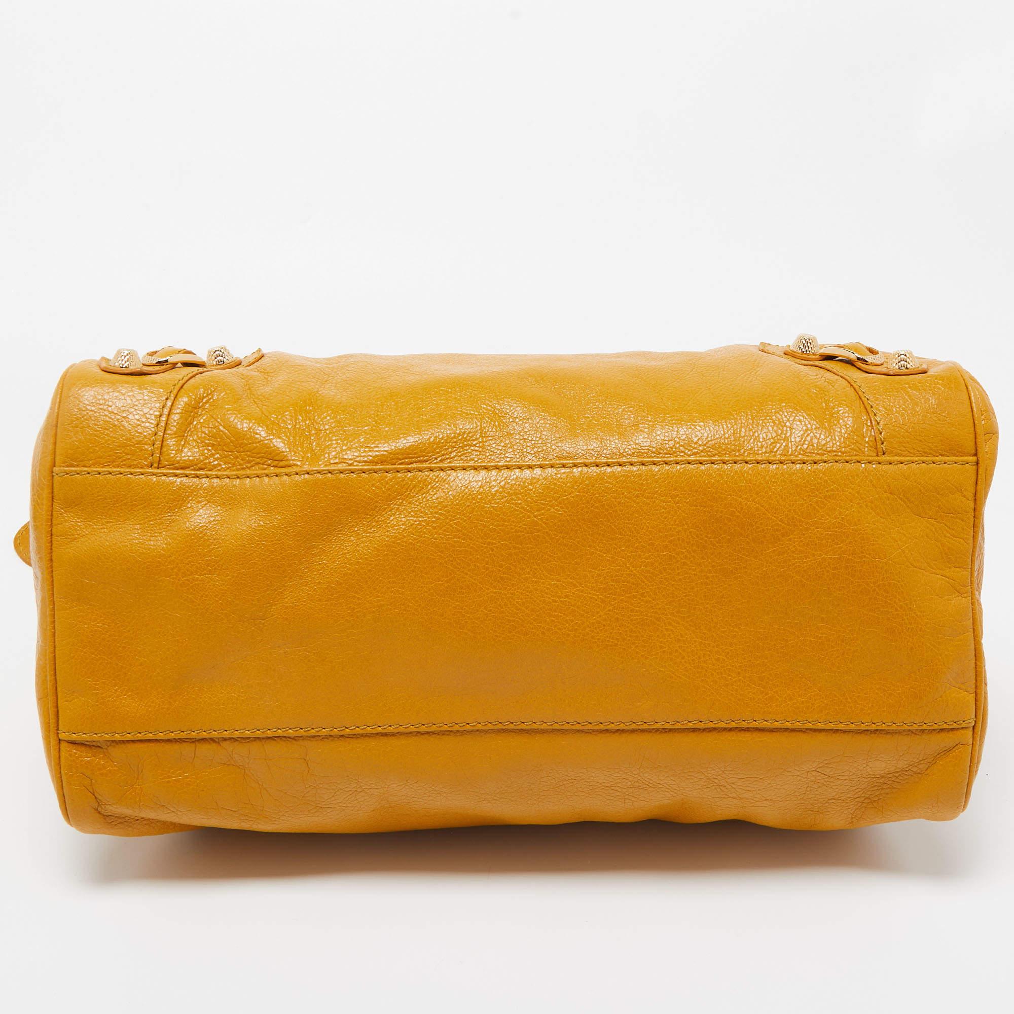 Balenciaga Yellow Leather Velo Arena Giant Tote 2
