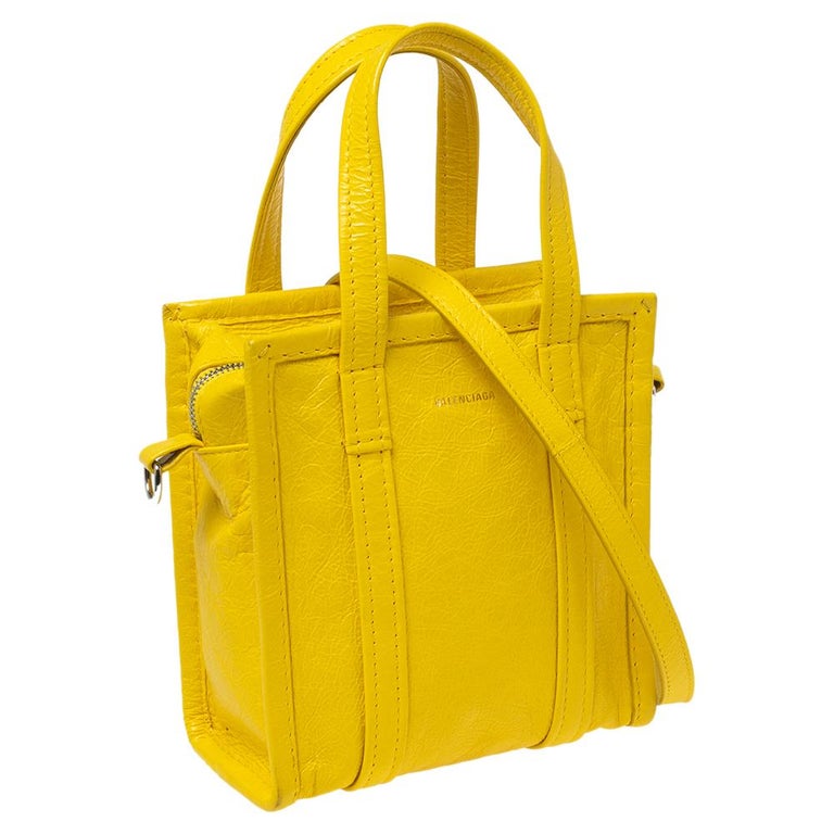Yellow Leather XXS Tote at 1stDibs balenciaga yellow bag, yellow balenciaga bag, balenciaga bazar xxs
