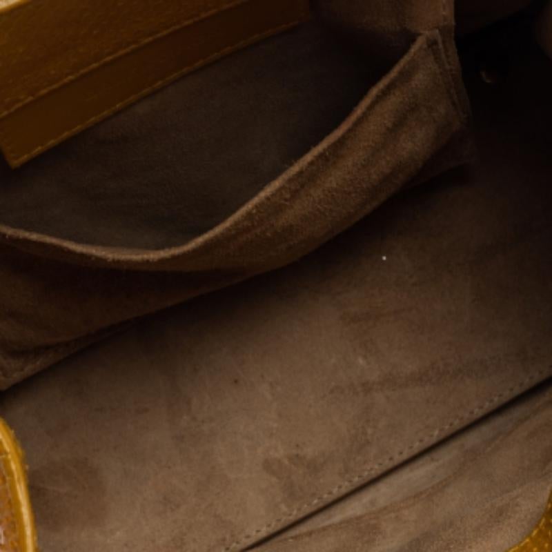 Balenciaga Yellow Python Mini Papier A4 Tote For Sale 1