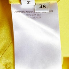 Balenciaga Yellow Silk Tiered Mini Skirt M