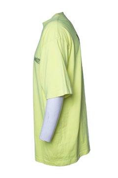 Balenciaga, yellow tshirt with logo