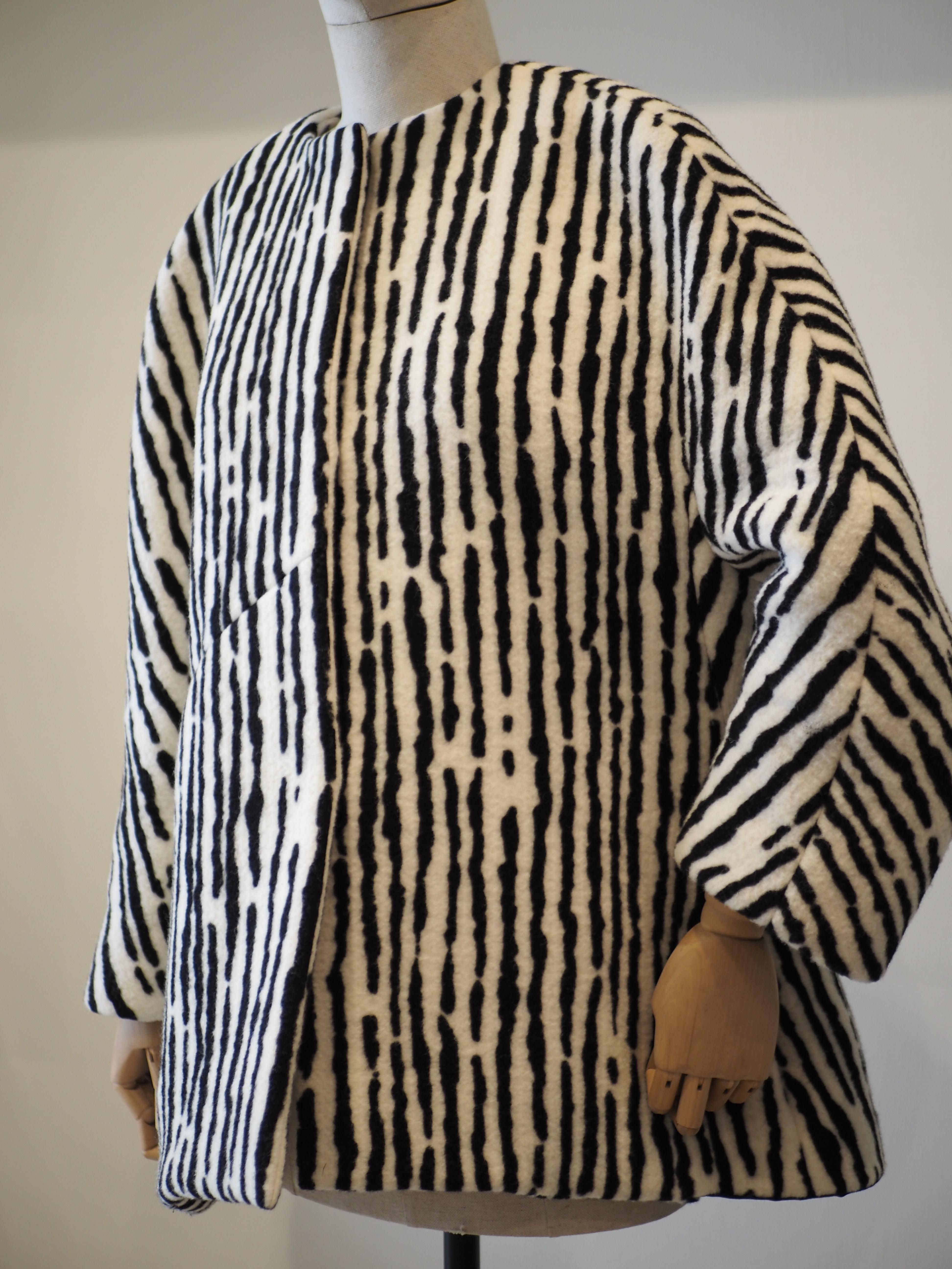 Balenciaga zebra coat For Sale 9