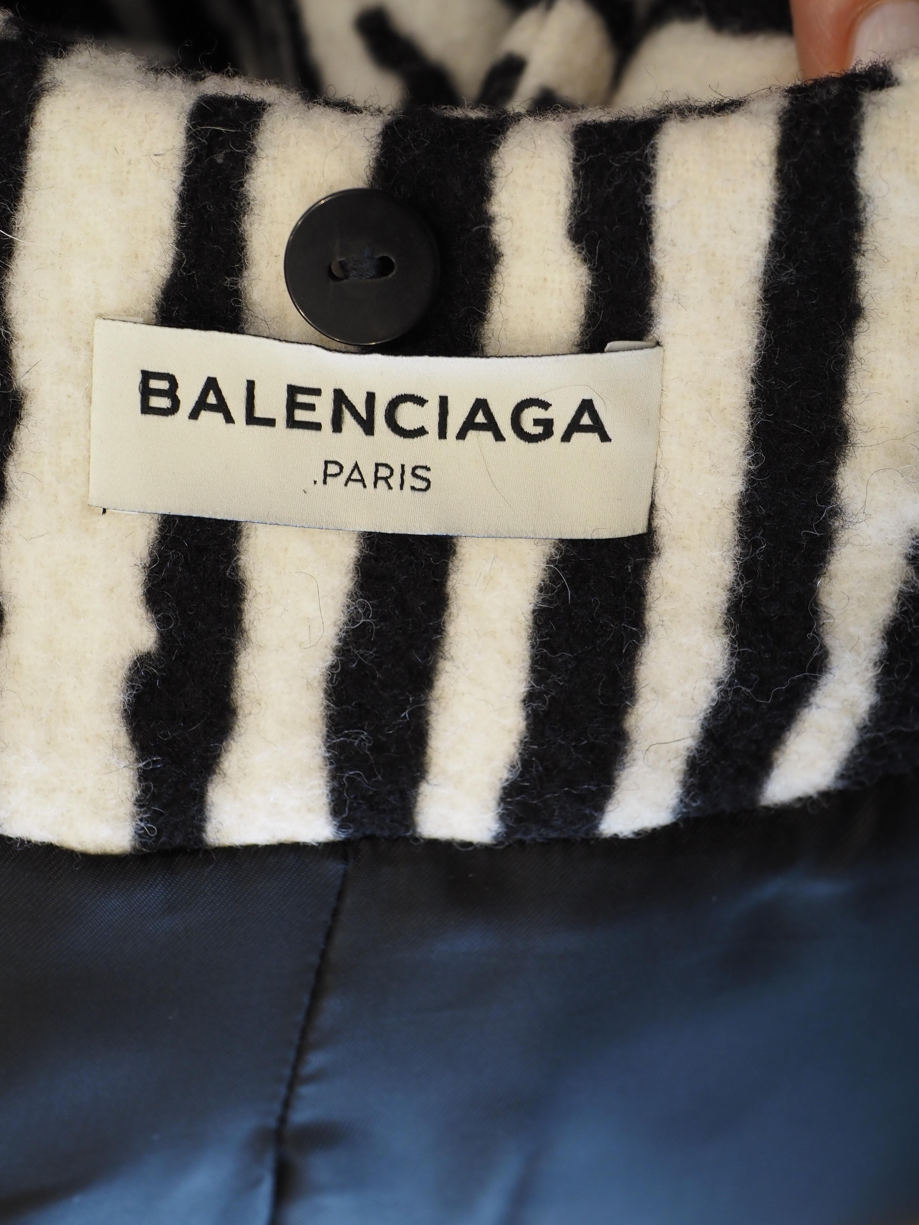 Balenciaga zebra coat For Sale 11