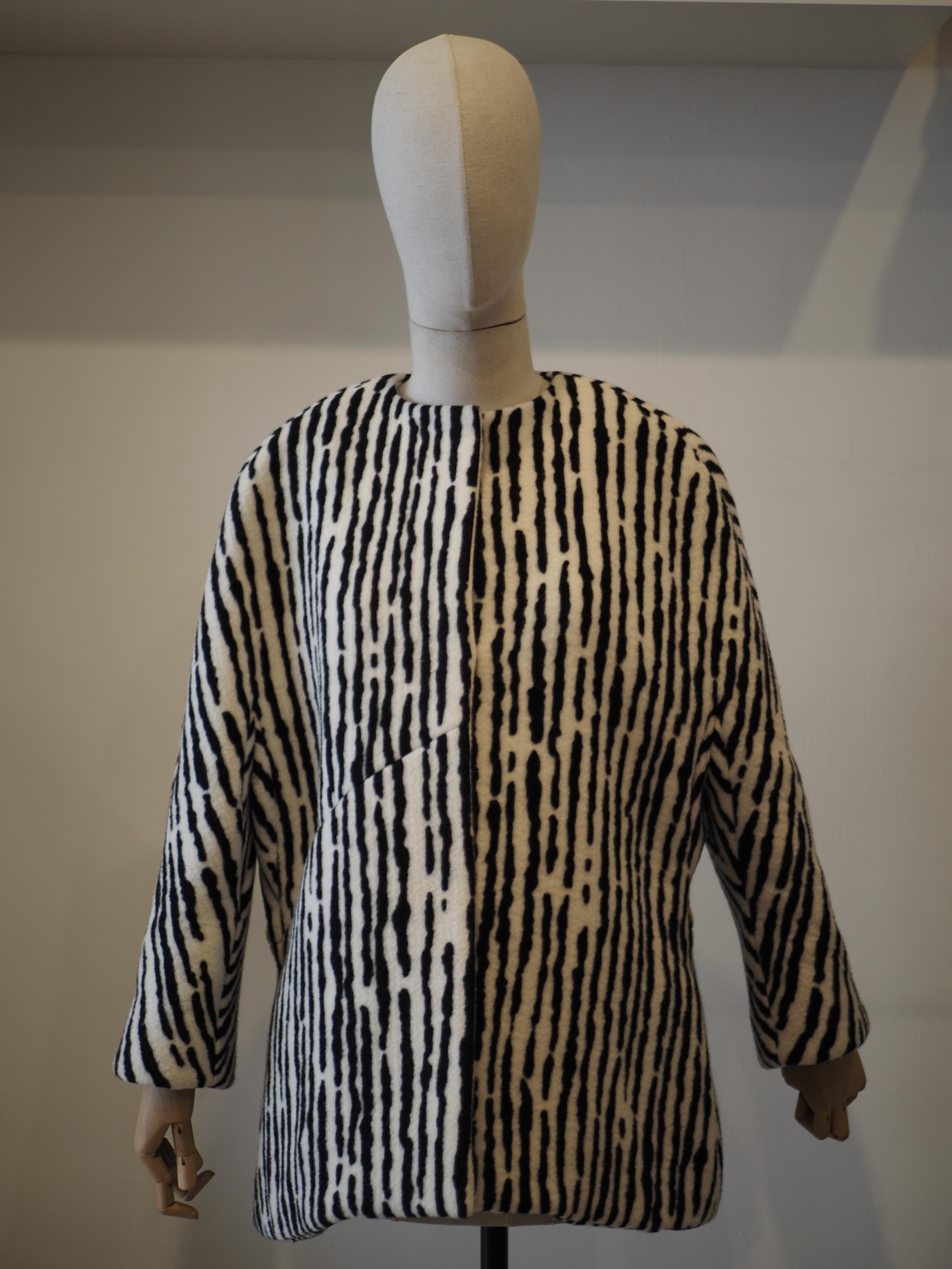 Balenciaga zebra coat For Sale 13