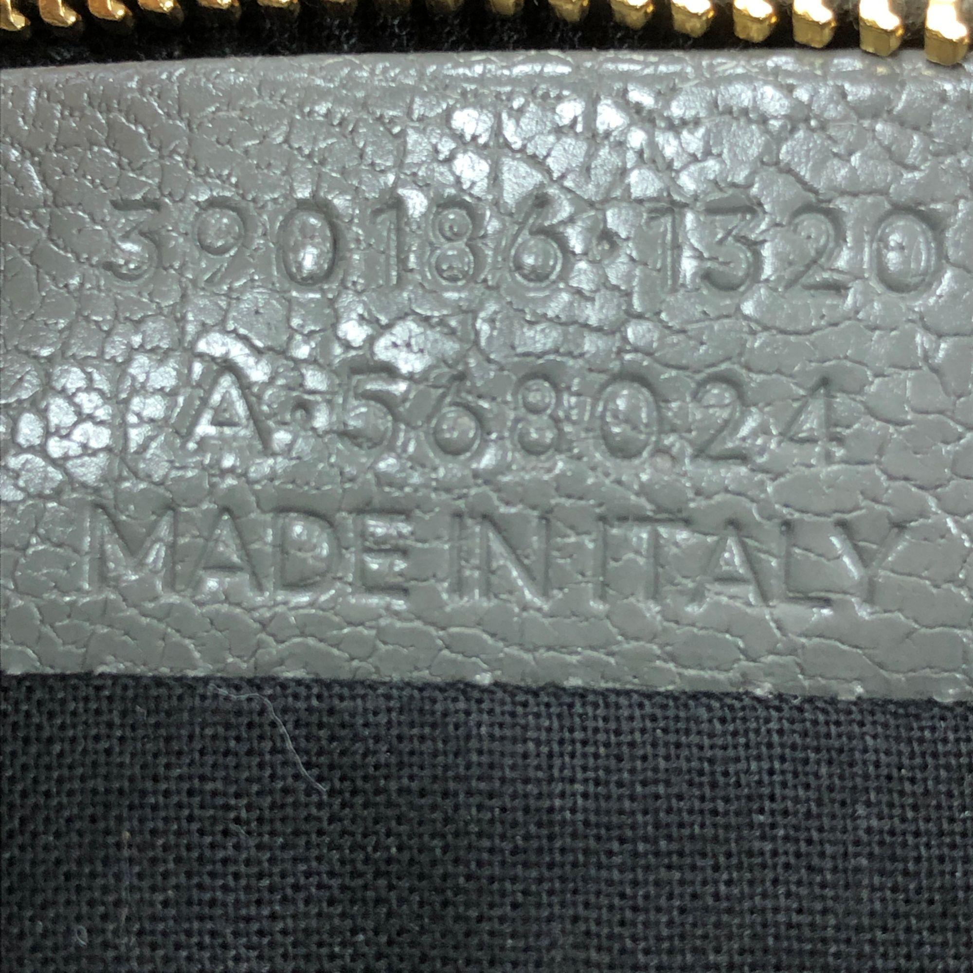 Balenciaga Zip Around Classic Metallic Edge Clutch Leather Medium Gray In Good Condition In Irvine, CA