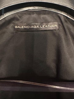 Balenciaga.Leather Graphite Moto Biker Jacket FR 38 Y2K Nicolas Ghesquière era