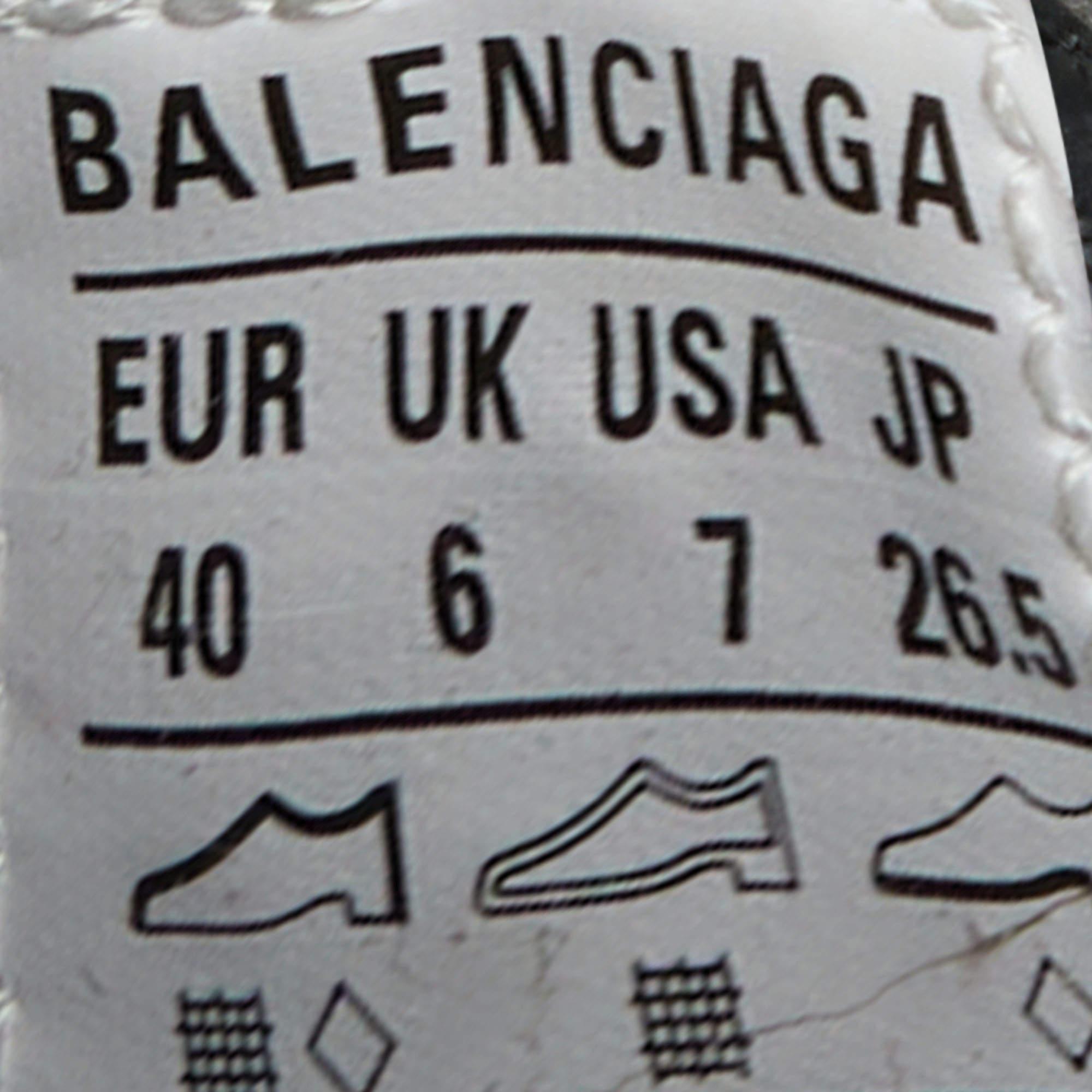 Balenicaga Black Neoprene and Leather Track Slide Sandals Size 40 3
