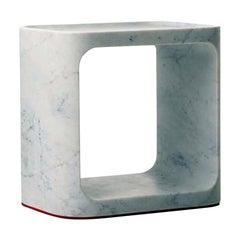 Baleri Carrara Marble Plato Side Table or Stool