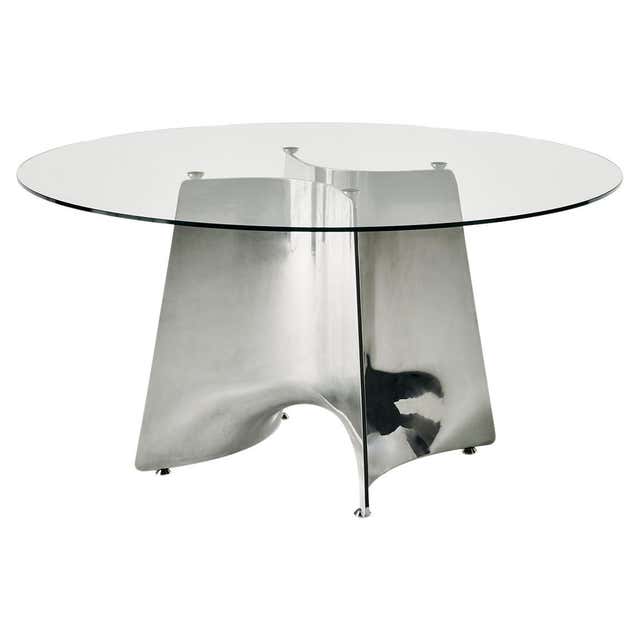 Baleri Italia Roundel Table with white Glass Top, Claesson Koivisto ...